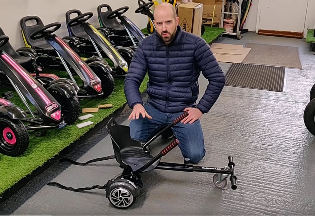 How to attach the hoverkart to the hoverboard