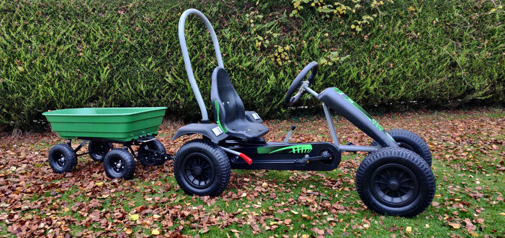 Large Green Go kart + Large tipping Trailer