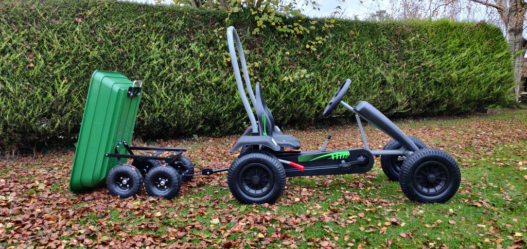 Large Green Go kart + Large tipping Trailer