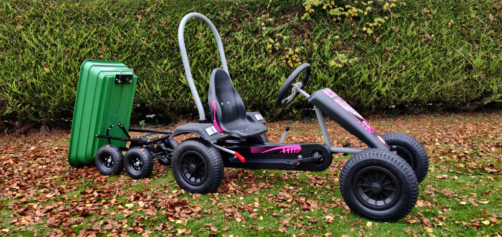 Large Pink Go kart + Large tipping Trailer